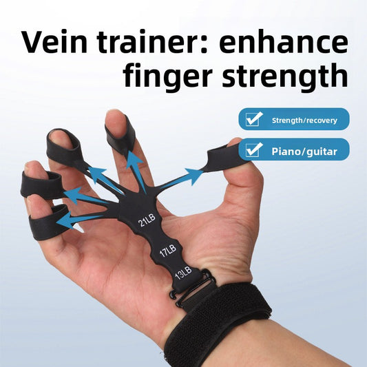 Silicone finger training grip strengthener